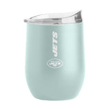 NY Jets 16oz Vertical Powder Coat Curved Beverage - Logo Brands - Flyclothing LLC