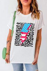 Graphic Round Neck Short Sleeve T-Shirt - Trendsi - Flyclothing LLC