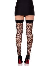 Fractured Net Thigh Highs