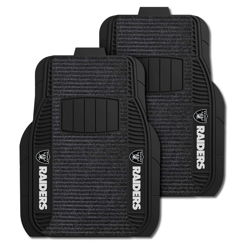 NFL - Las Vegas Raiders 2-pc Deluxe Car Mat Set - Logo Brands - Flyclothing LLC