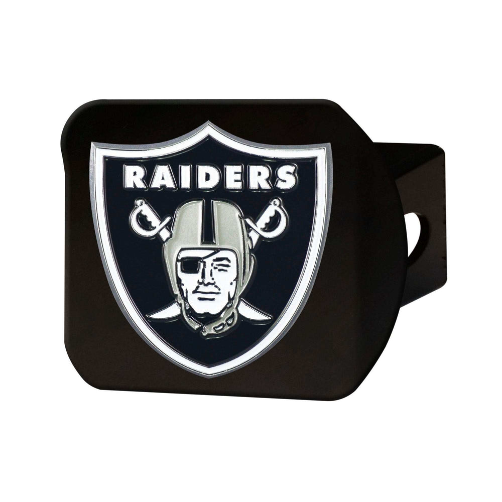NFL - Las Vegas Raiders Color on Black Hitch Cover - Logo Brands - Flyclothing LLC