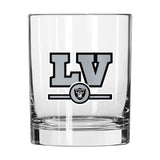 Las Vegas Raiders 14oz Letterman Rocks Glass