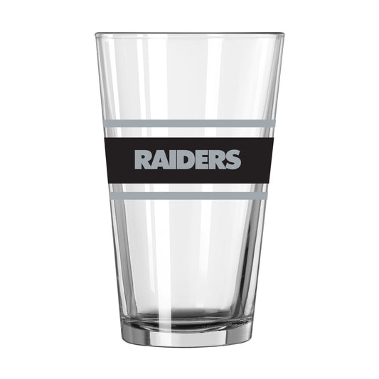Las Vegas Raiders 16oz Stripe Pint Glass