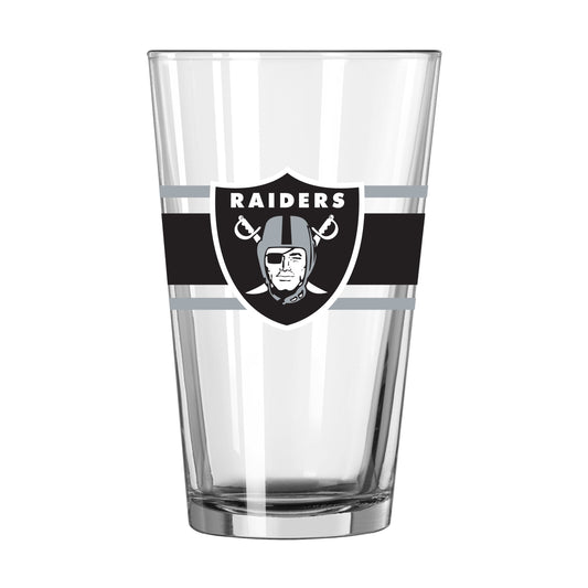 Las Vegas Raiders 16oz Stripe Pint Glass