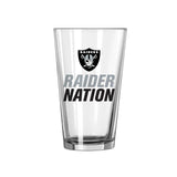 Las Vegas Raiders 16oz Slogan Pint Glass