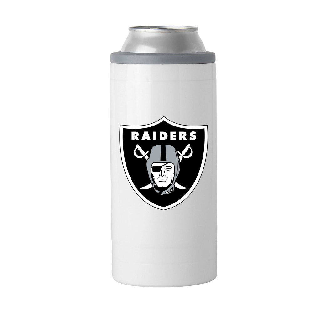Las Vegas Raiders Letterman 12 oz Slim Can Coolie - Logo Brands - Flyclothing LLC