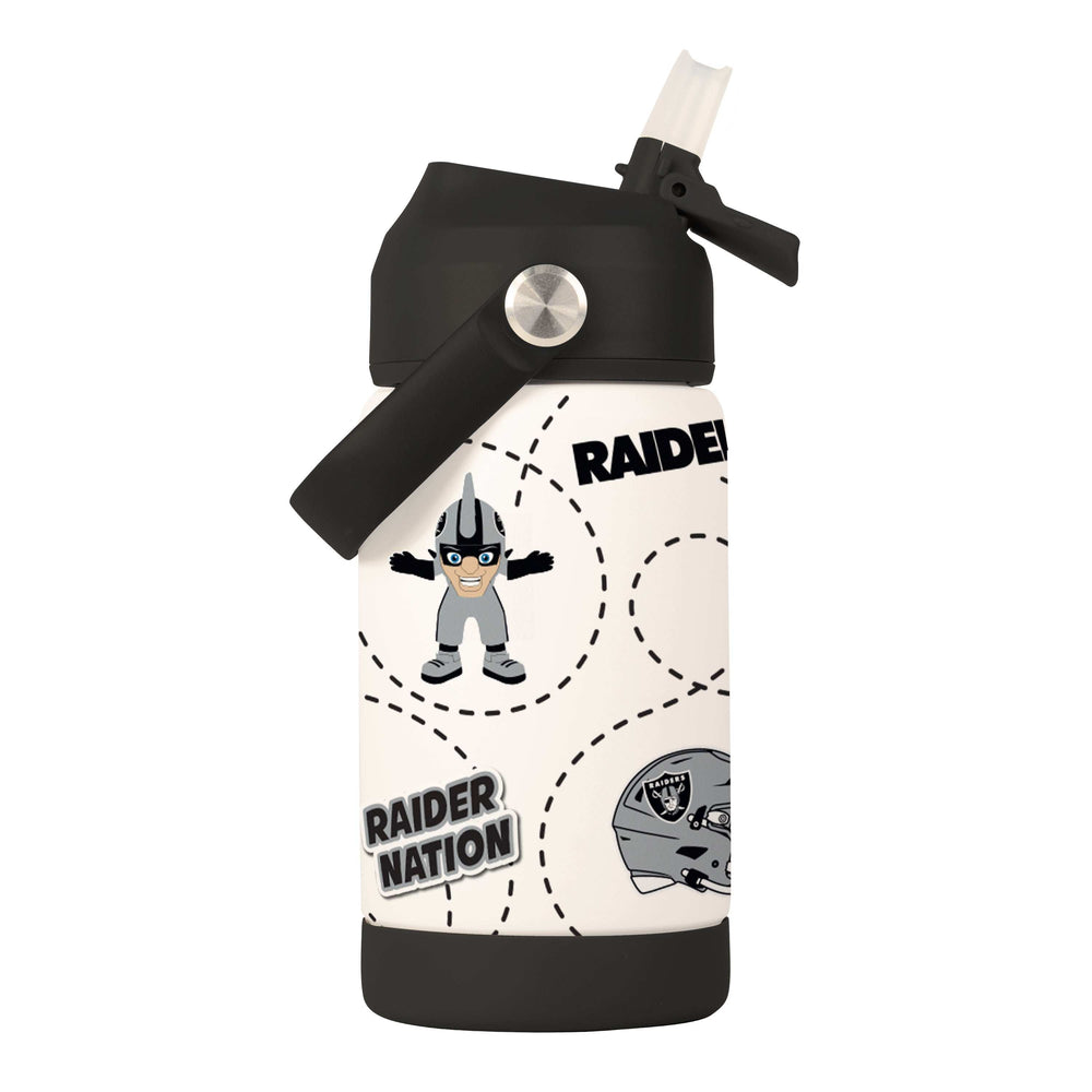 Las Vegas Raiders 12oz Mascot SS Kids Bottle - Logo Brands - Flyclothing LLC