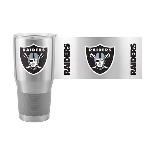 Las Vegas Raiders Silver 30oz Gameday Stainless Steel Tumbler - Logo Brands - Flyclothing LLC