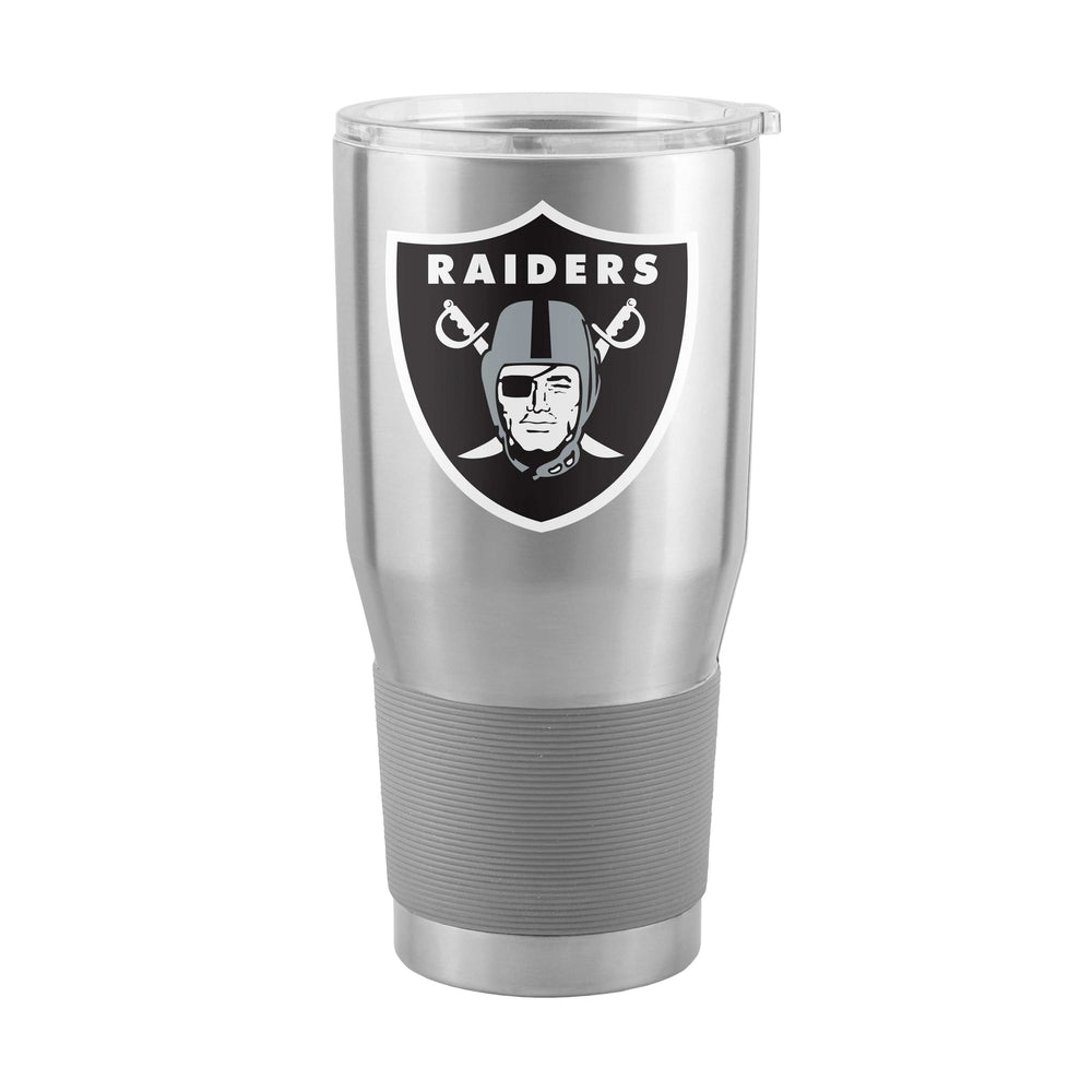 Las Vegas Raiders Silver 30oz Gameday Stainless Steel Tumbler - Logo Brands - Flyclothing LLC
