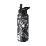 Las Vegas Raiders Alternate Black 34oz Native Quencher Bottle - Logo Brands - Flyclothing LLC