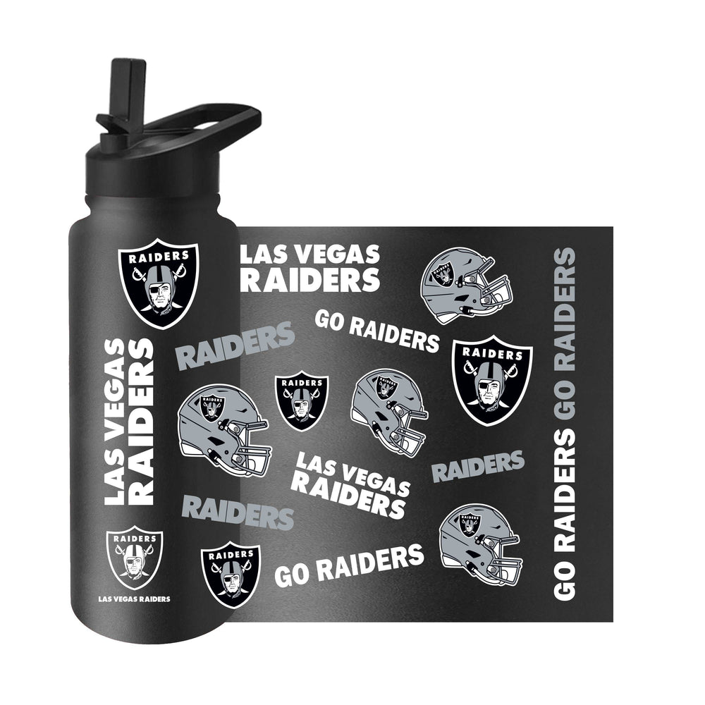 Las Vegas Raiders 34oz Native Quencher Bottle - Logo Brands - Flyclothing LLC