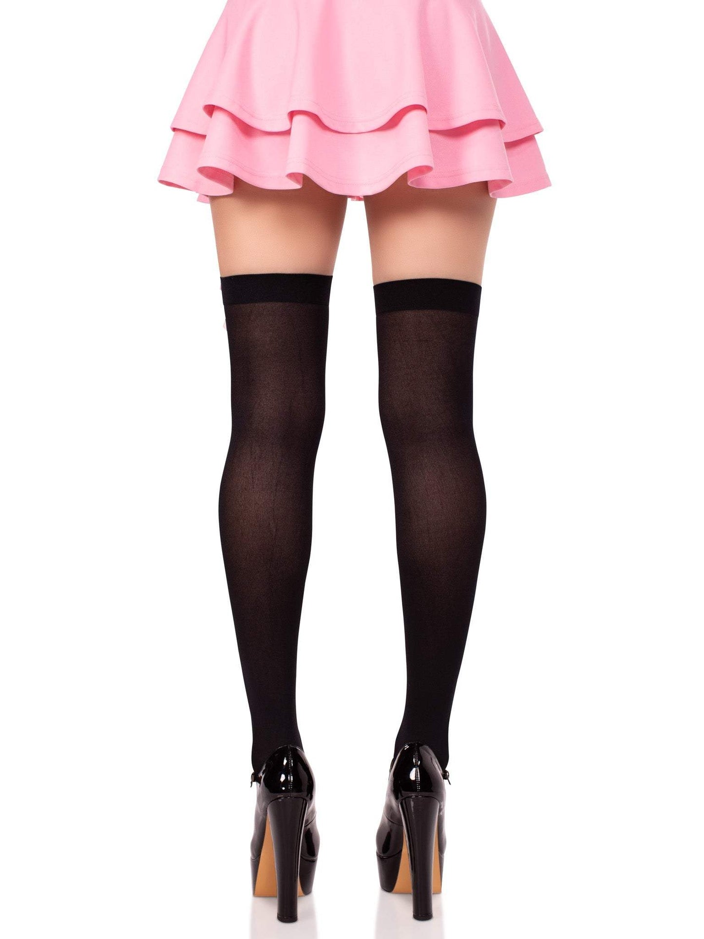Crossbone Opaque Thigh Highs