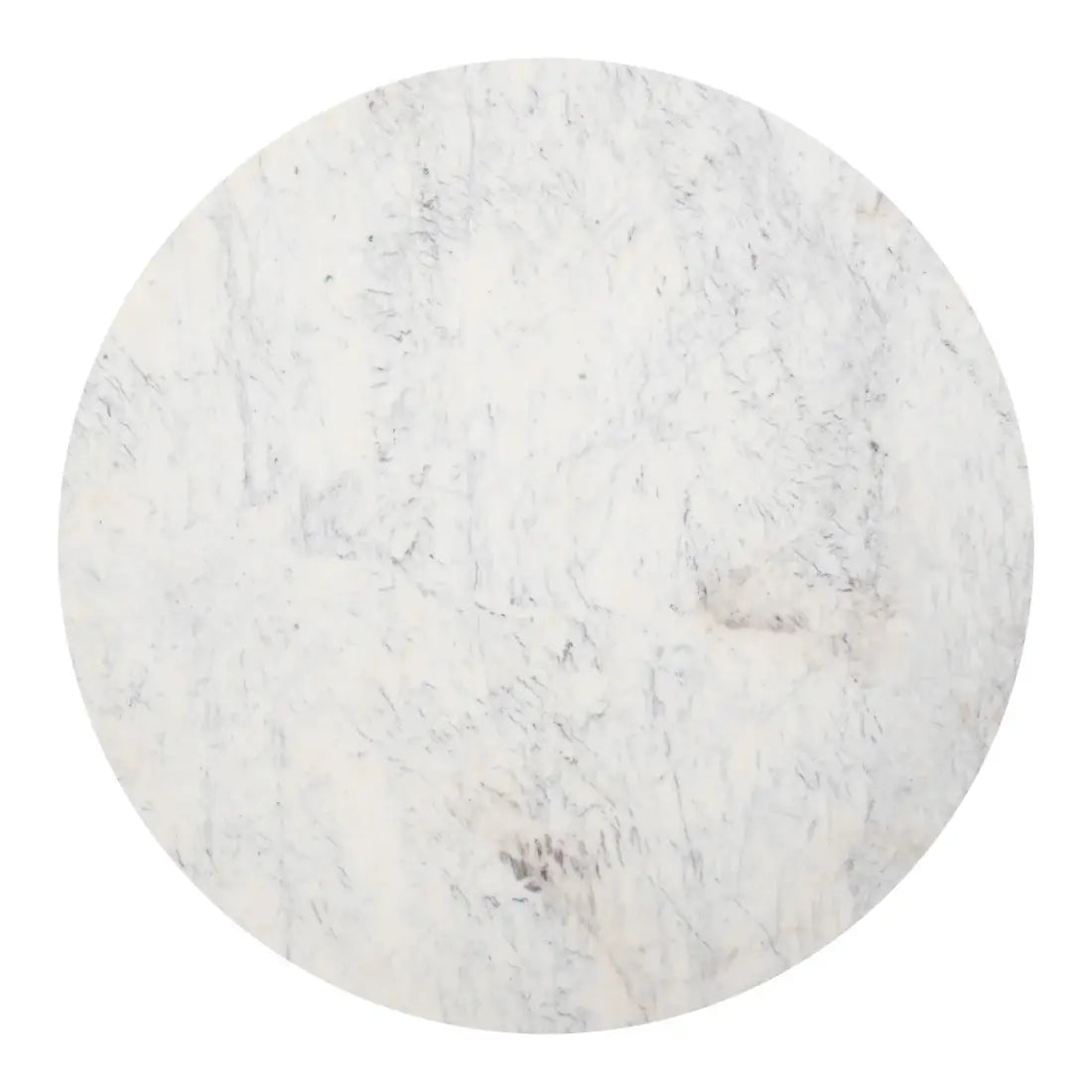 51" White and Black Marble and Wood Pedestal Base Round Top Dining Table - Homeroots - Flyclothing LLC