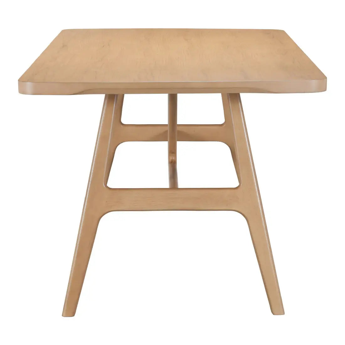 63" Natural Solid Wood Trestle Base Dining Table - Homeroots - Flyclothing LLC
