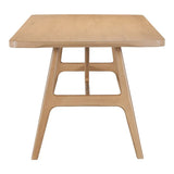 63" Natural Solid Wood Trestle Base Dining Table - Homeroots - Flyclothing LLC