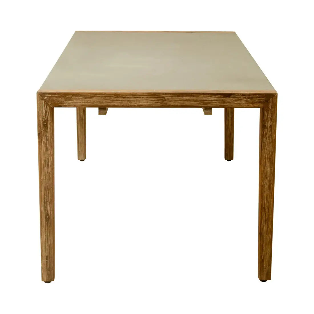 79" Gray and Natural Faux Concrete and Solid Wood Dining Table - Homeroots - Flyclothing LLC