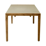 79" Gray and Natural Faux Concrete and Solid Wood Dining Table - Homeroots - Flyclothing LLC