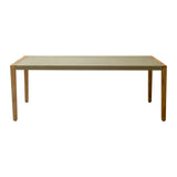79" Gray and Natural Faux Concrete and Solid Wood Dining Table - Homeroots - Flyclothing LLC