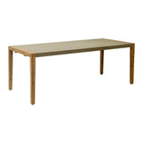 79" Gray and Natural Faux Concrete and Solid Wood Dining Table - Homeroots - Flyclothing LLC