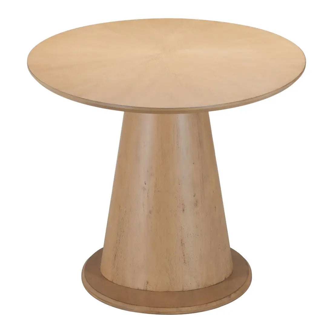 71" Natural Solid Wood Pedestal Base Oval Dining Table - Homeroots - Flyclothing LLC