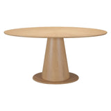 71" Natural Solid Wood Pedestal Base Oval Dining Table - Homeroots - Flyclothing LLC