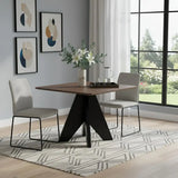 41" Espresso Wood Pedestal Base Square Dining Table - Homeroots - Flyclothing LLC