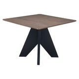 41" Espresso Wood Pedestal Base Square Dining Table - Homeroots - Flyclothing LLC