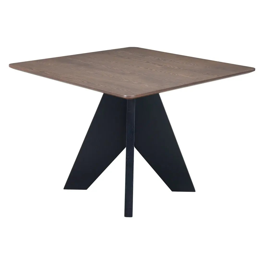 41" Espresso Wood Pedestal Base Square Dining Table - Homeroots - Flyclothing LLC