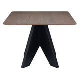 41" Espresso Wood Pedestal Base Square Dining Table - Homeroots - Flyclothing LLC
