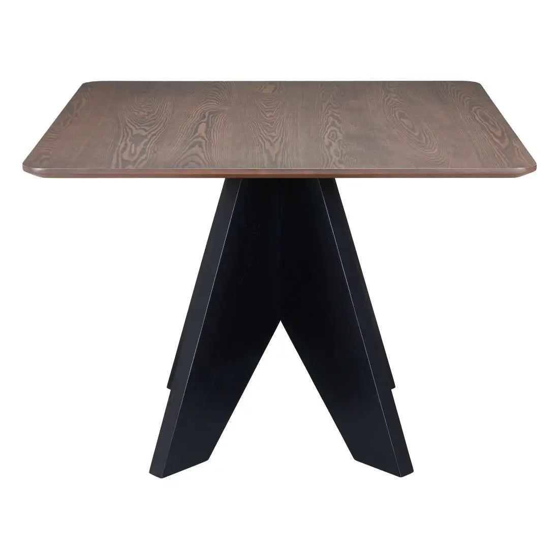 41" Espresso Wood Pedestal Base Square Dining Table - Homeroots - Flyclothing LLC