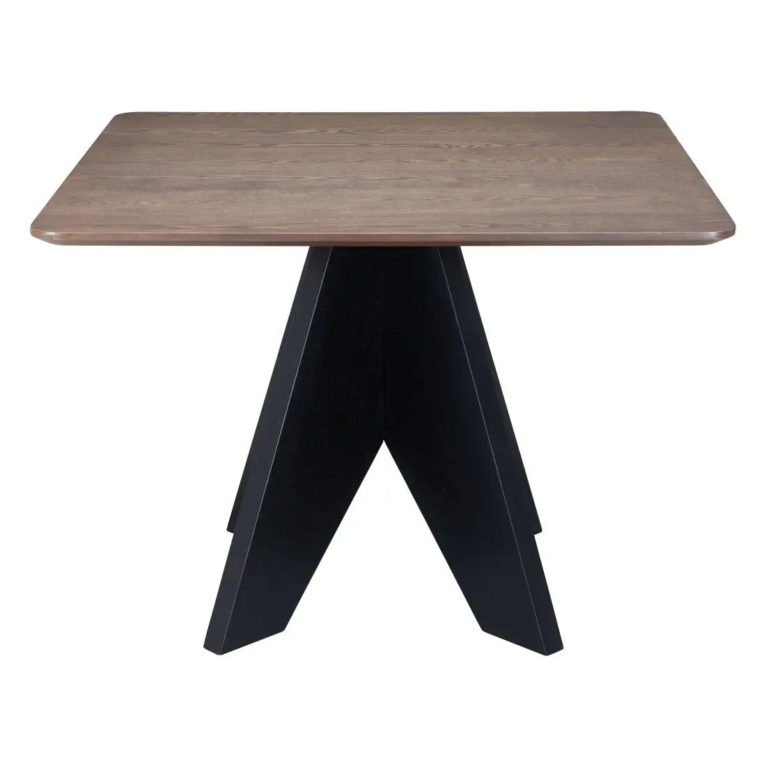 41" Espresso Wood Pedestal Base Square Dining Table - Homeroots - Flyclothing LLC
