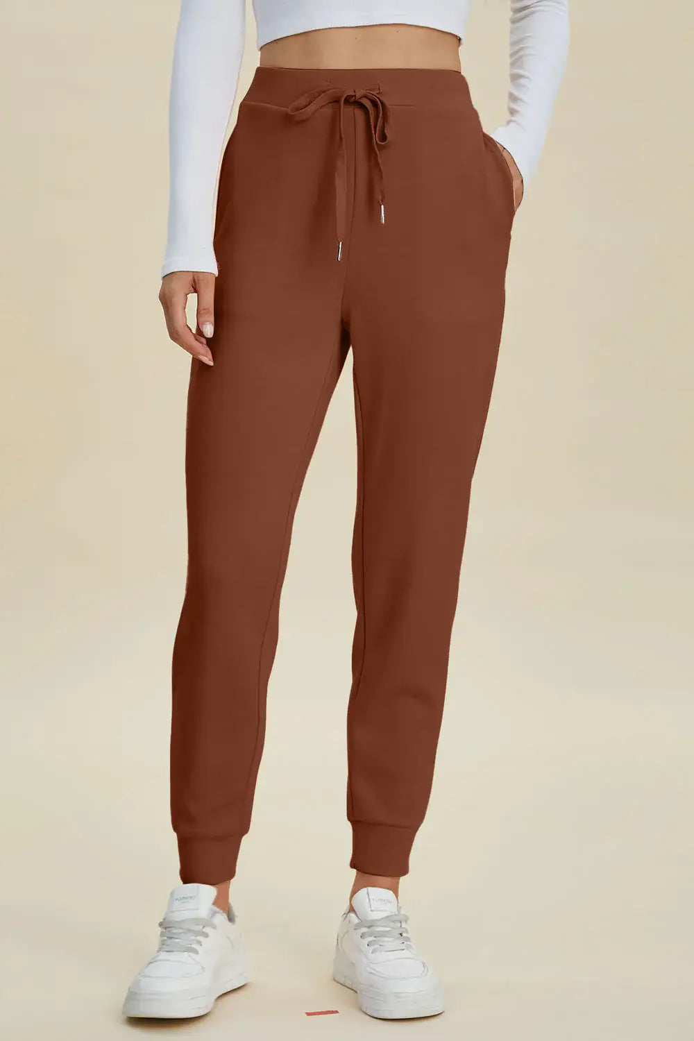 Basic Bae Full Size Air Scuba Drawstring High Waist Joggers - ShopBasicbae - Flyclothing LLC