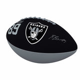 Las Vegas Raiders Brock Bowers Players Junior Size Rubber Football - Logo Brands - Flyclothing LLC