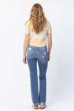 Judy Blue Full Size Mid Rise Destroy Straight Jeans Plus Size - Trendsi - Flyclothing LLC