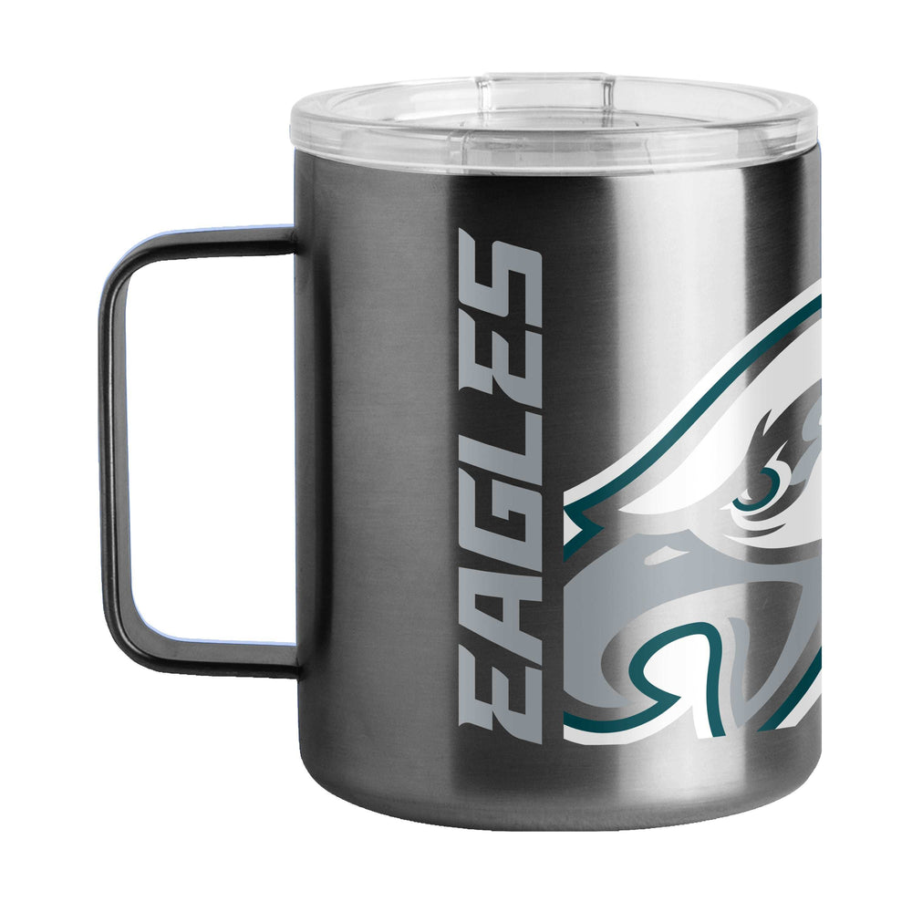 Philadelphia Eagles Black 15oz Hype Stainless Steel Mug - Logo Brands - Flyclothing LLC