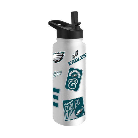 Philadelphia Eagles White 34oz Dream Weave Quencher Bottle - Logo Brands - Flyclothing LLC