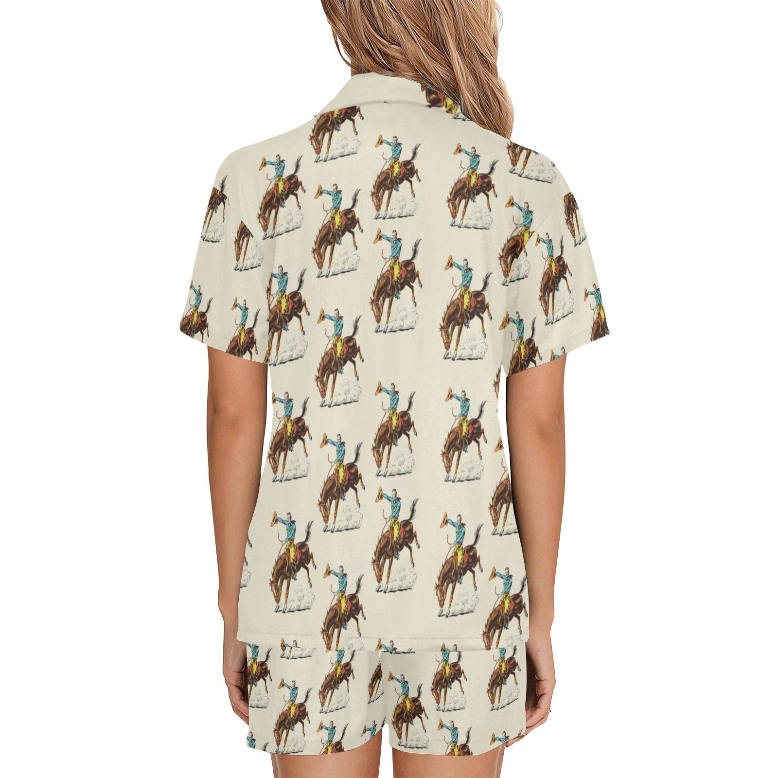 Baha Ranch Vintage Rodeo Cowboy Women's Western Pajama Set