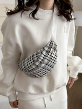 Plaid Wide Strap Crossbody Bag - Trendsi - Flyclothing LLC