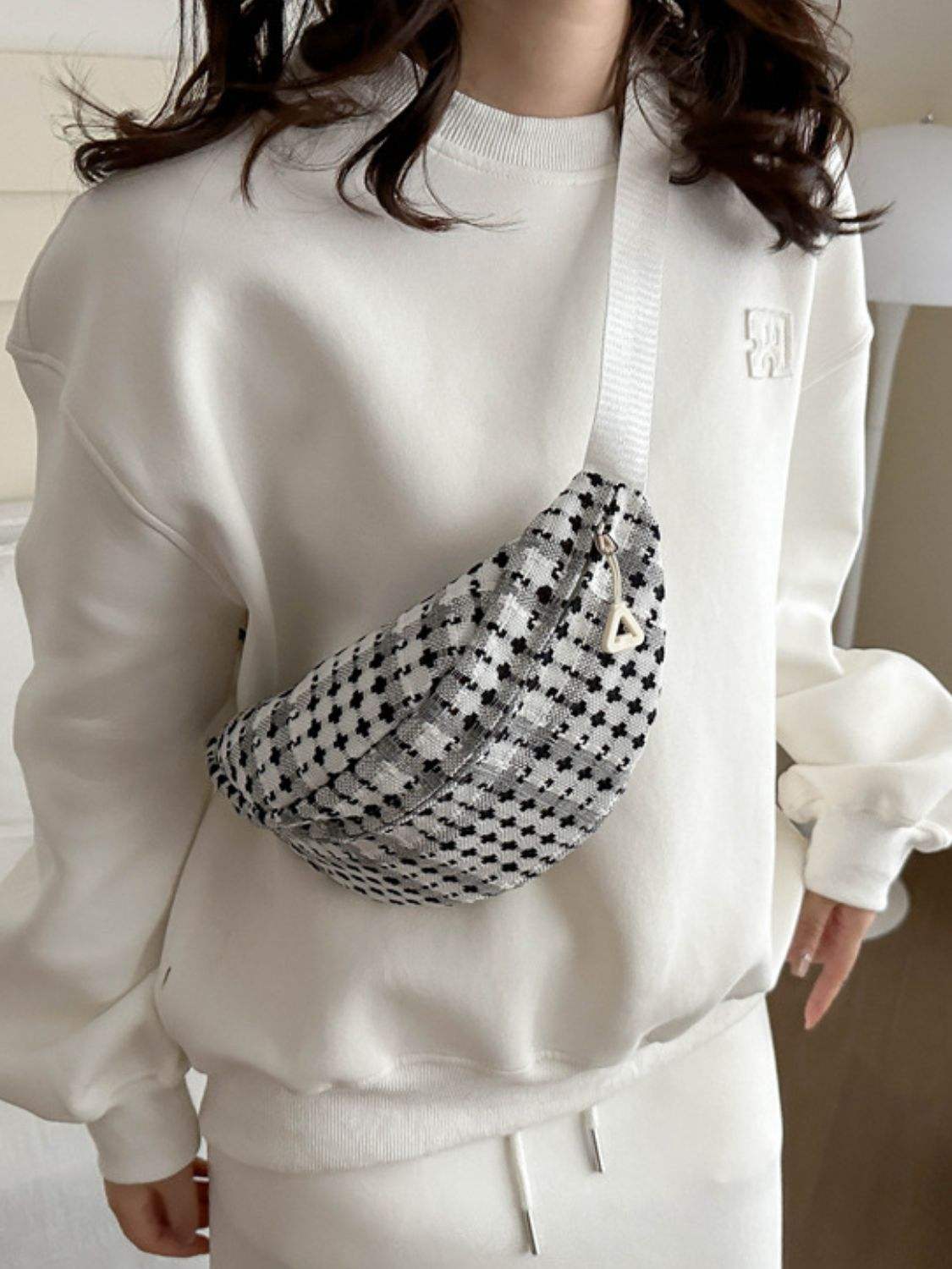 Plaid Wide Strap Crossbody Bag - Trendsi - Flyclothing LLC