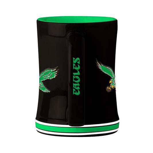 Philadelphia Eagles Retro Black 14oz Relief Mug