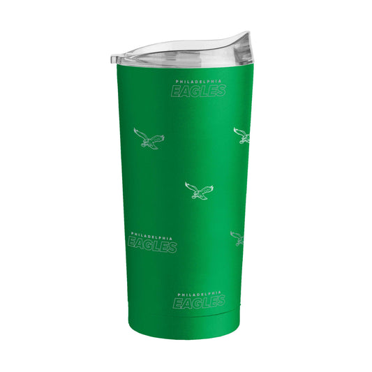 Philadelphia Eagles Vintage 20oz Step And Repeat Powder Coat Tumbler - Logo Brands - Flyclothing LLC