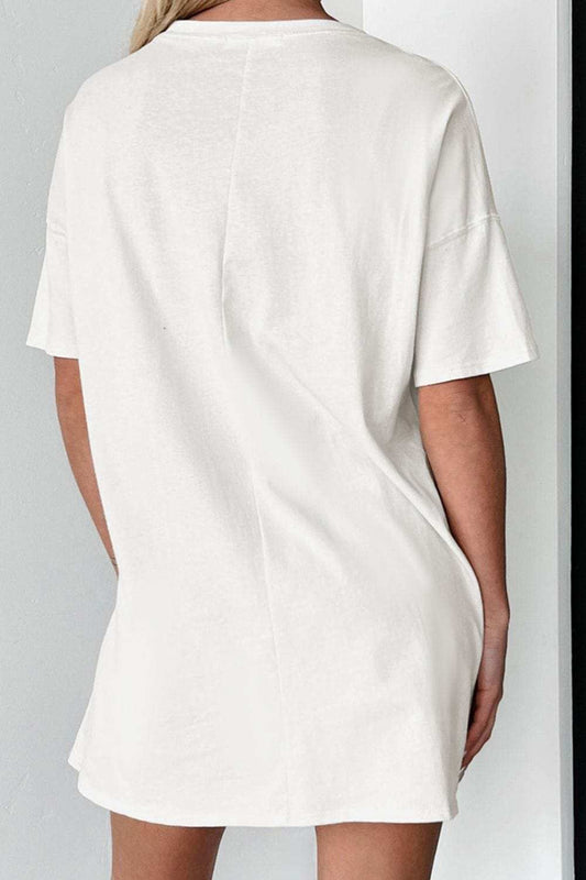 Bow Graphic Round Neck Short Sleeve T-Shirt - Trendsi - Flyclothing LLC