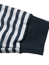 Striped Off-Shoulder Ribbon Accent Sweatshirt - Trendsi - Flyclothing LLC