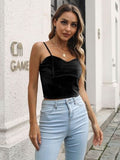 Sweetheart Neck Cropped Cami - Trendsi