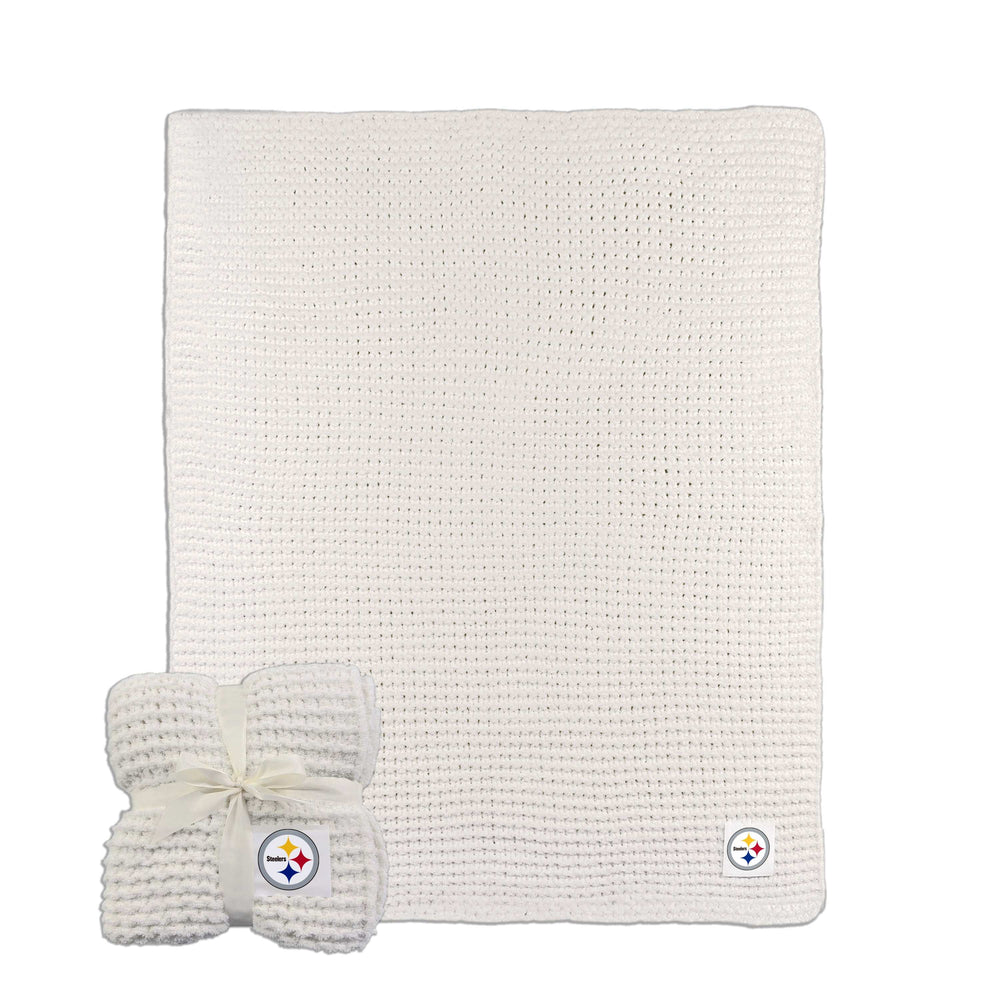 Pittsburgh Steelers Cable Knit Throw 50x60 - Logo Brands - Flyclothing LLC