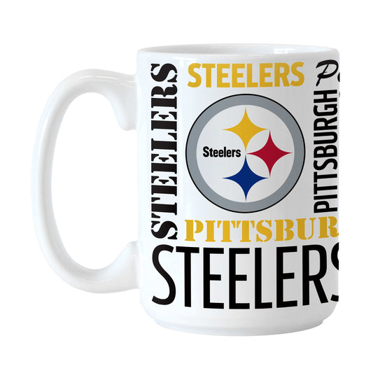 Pittsburgh Steelers 15oz Spirit Sublimated Mug - Logo Brands - Flyclothing LLC