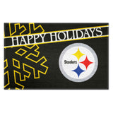 NFL - Pittsburgh Steelers Starter Mat - Happy Holidays