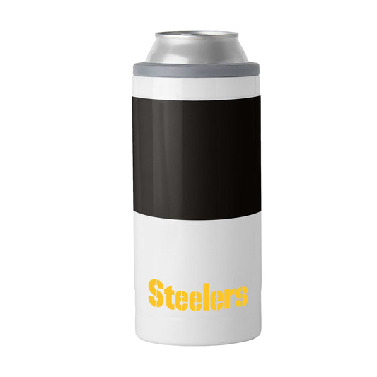 Pittsburgh Steelers Colorblock 12oz Slim Can Coolie - Logo Brands - Flyclothing LLC