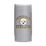 Pittsburgh Steelers 12oz Athletic Powdercoat SlimCan Coolie - Logo Brands - Flyclothing LLC