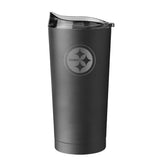 Pittsburgh Steelers 20oz Black Powder Coat Tumbler - Logo Brands - Flyclothing LLC